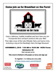 Breakfast on the Farm flyer