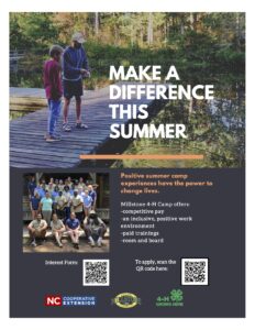 Cover photo for Millstone 4-H Camp Is Hiring Summer Camp Counselors!